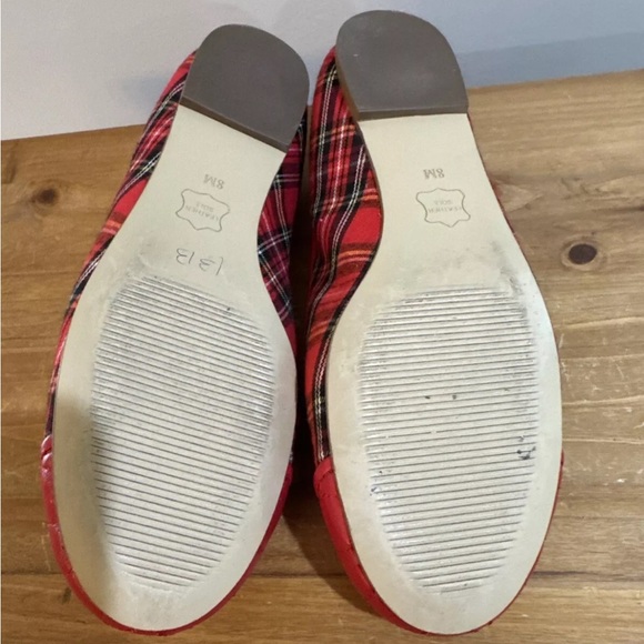 Talbots Red plaid Ballet Flats Size 8 shoes - Picture 6 of 6